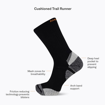 Cushion Trail Runner Crew Sock - Socks | Merrell discount