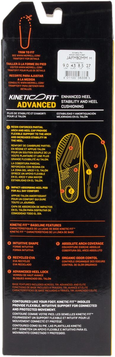Men's Kinetic Fit Footbed Wide Width Insoles | Merrell outlet
